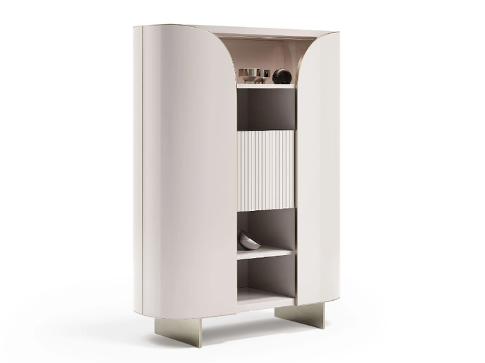 DUNA - Leather highboard with doors _ Capital Collection